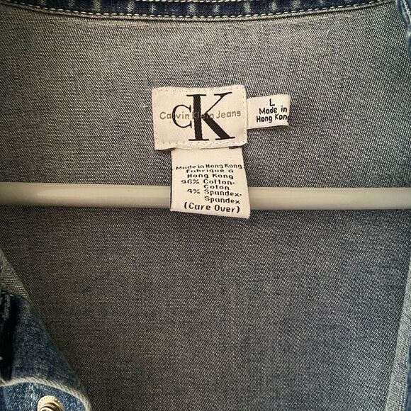 Calvin Klein Indigo Denim Jacket Shirt - Picture 2 of 4